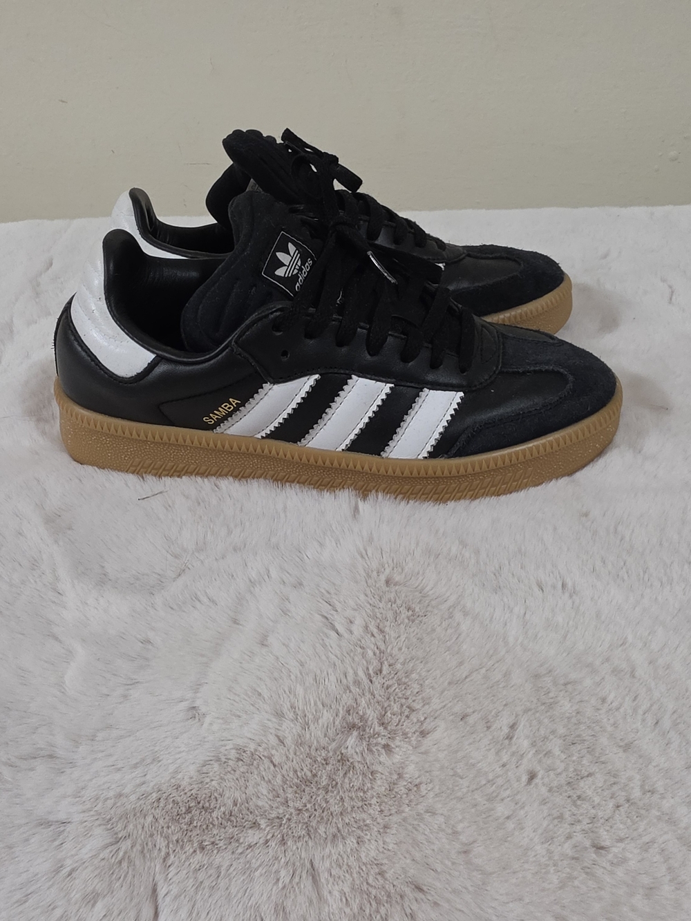 adidas Big Kids Samba Classic Sneakers - Black/White/Gum
